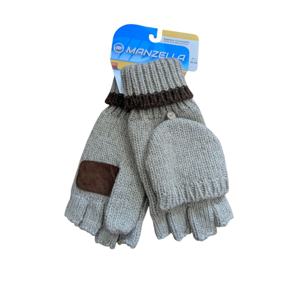 Manzella Other - Manzella NWT Convertible Ragwool Knit Blend Gloves One Size Beige Brown